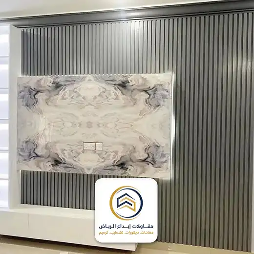 ديكورات بديل الخشب للتلفزيون الرياض
