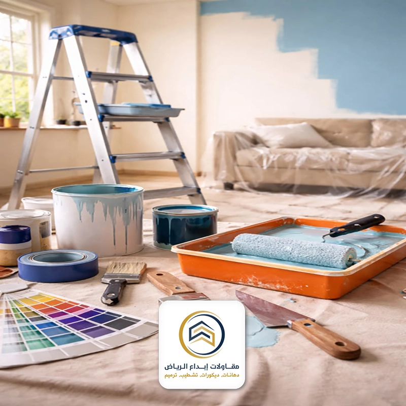 تغيير لون الحائط بالرياض